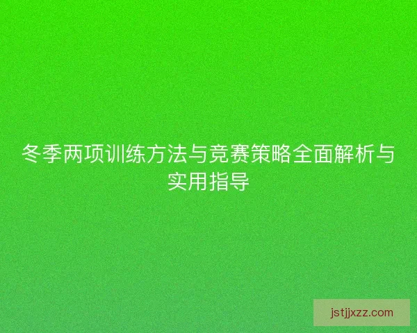 冬季两项训练方法与竞赛策略全面解析与实用指导