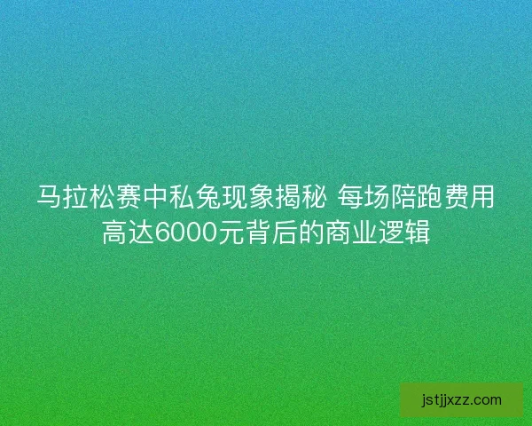 马拉松赛中私兔现象揭秘 每场陪跑费用高达6000元背后的商业逻辑